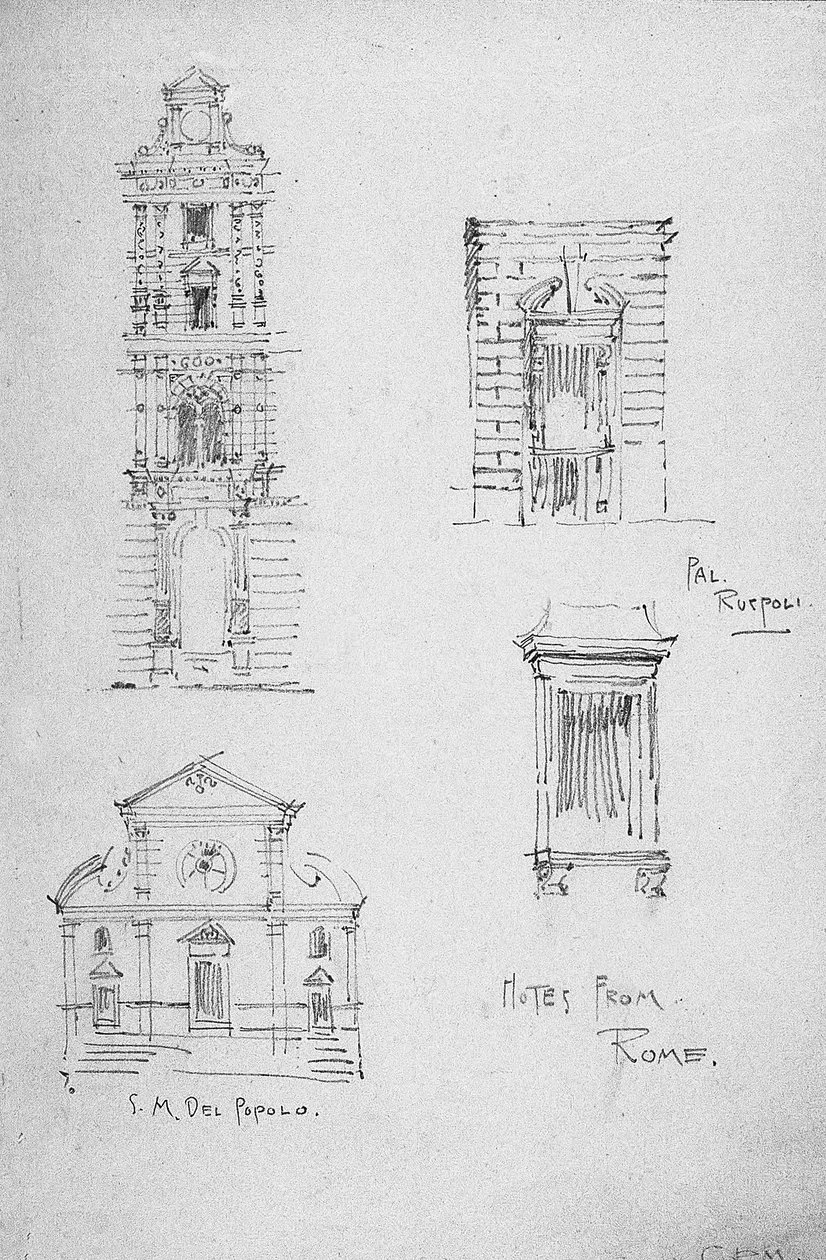 Anteckningar från Rom, 1891 av Charles Rennie Mackintosh