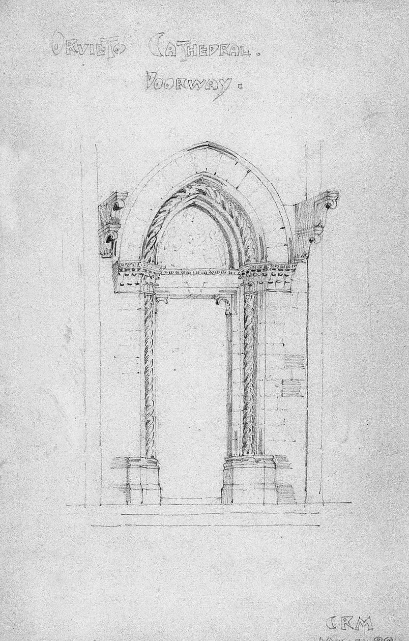 Orvieto-katedralens dörröppning, 1891 av Charles Rennie Mackintosh