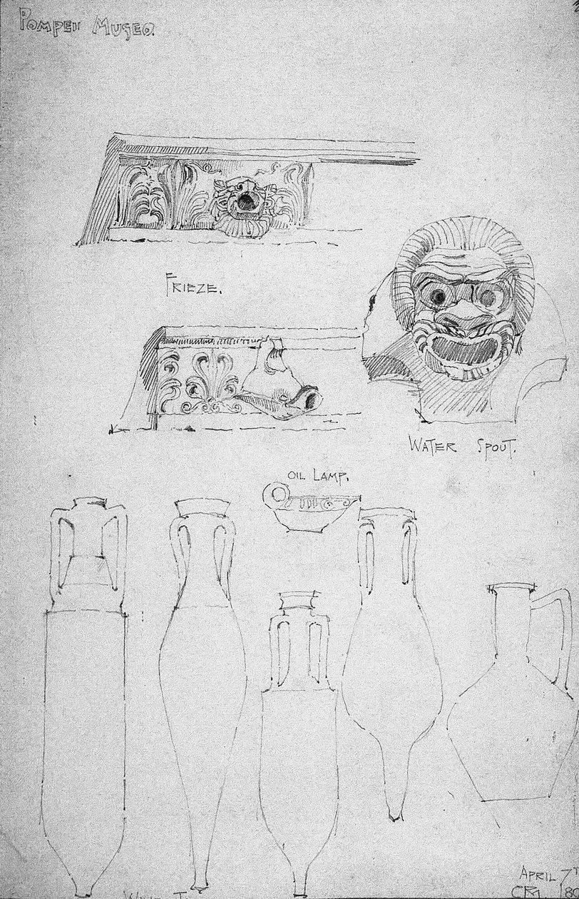 Pompeji Museo, 1890 [1891], Penna av Charles Rennie Mackintosh
