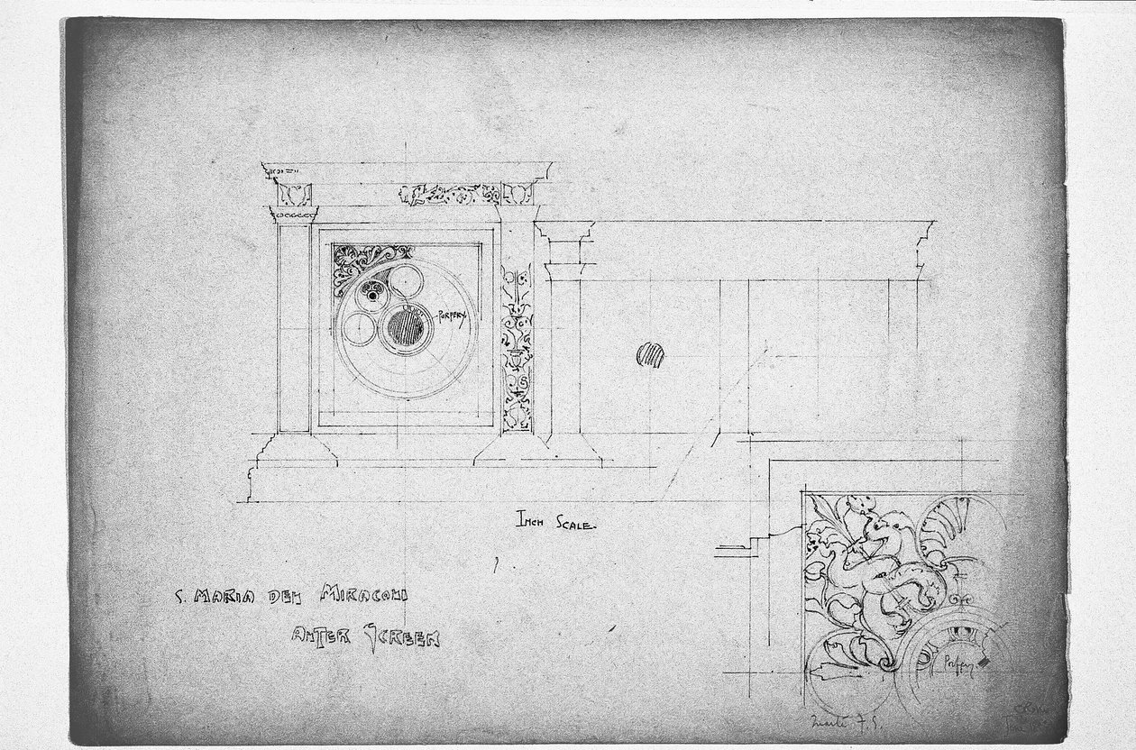 S. Maria dei Miracoli altarskärm, 1891 av Charles Rennie Mackintosh