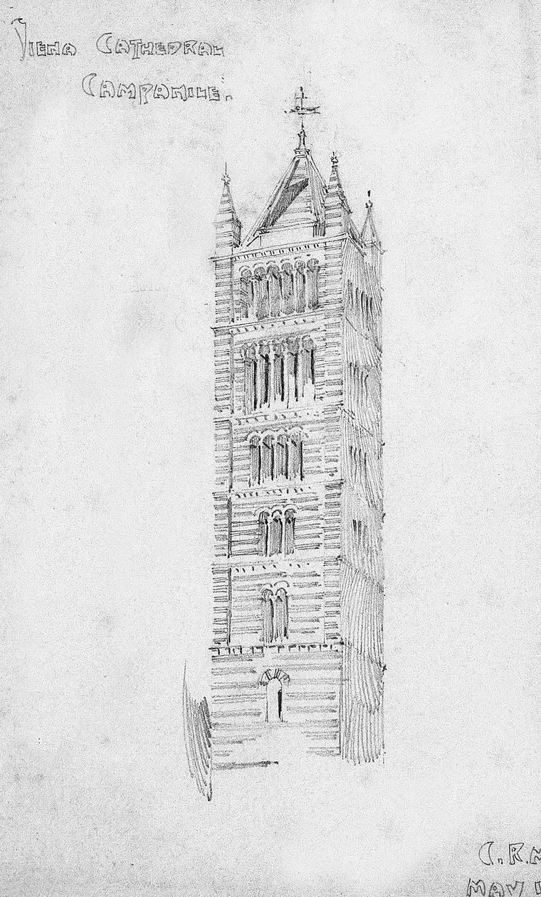 Sienas katedral, Campanile, 1891 av Charles Rennie Mackintosh
