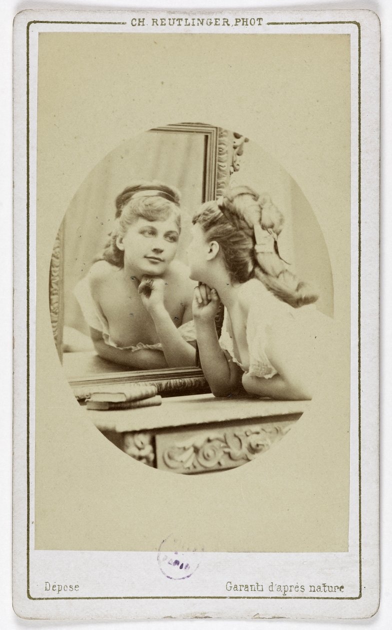 Porträtt av skådespelerskan Henriette Victoire Drouard (1851-1923). av Charles Reutlinger