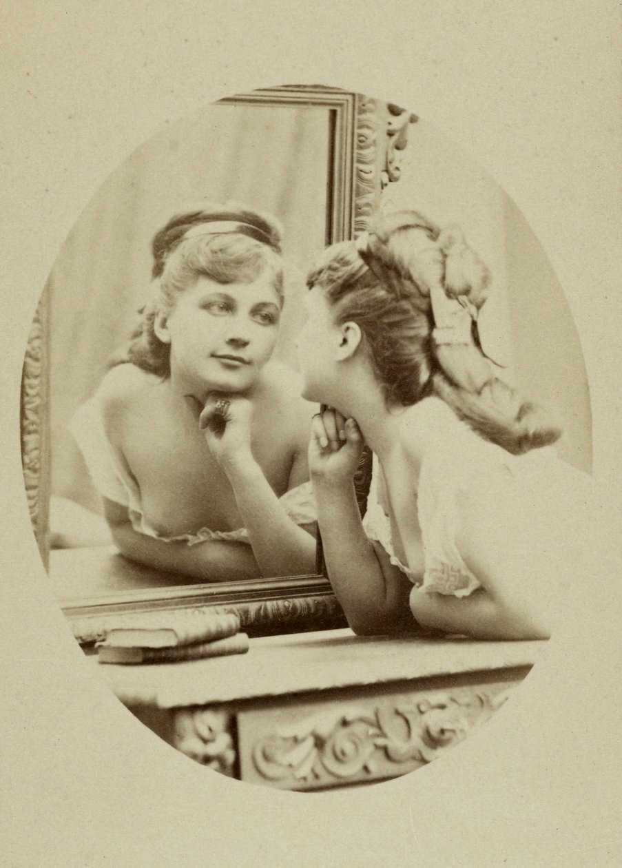 Porträtt av skådespelerskan Henriette Victoire Drouard (1851-1923). av Charles Reutlinger