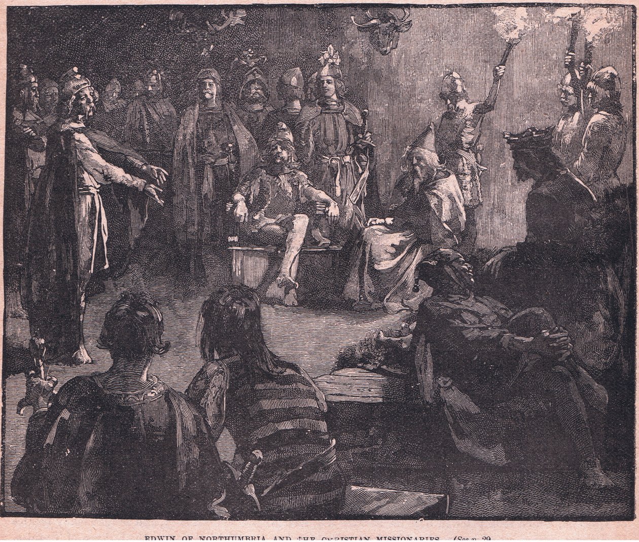Edwin av Northumbria och de kristna missionärerna av Charles Ricketts