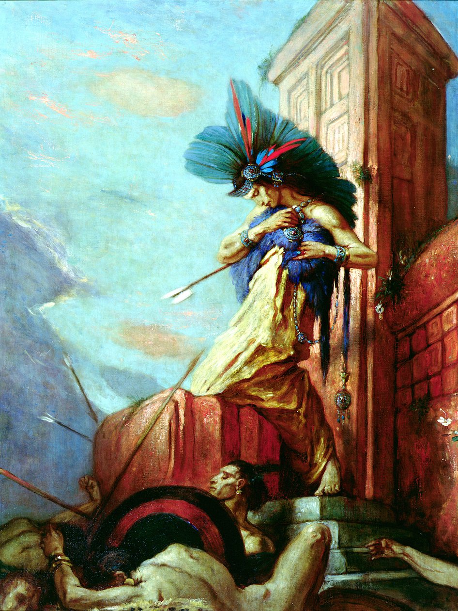 Montezumas död (1466-1520) av Charles Ricketts