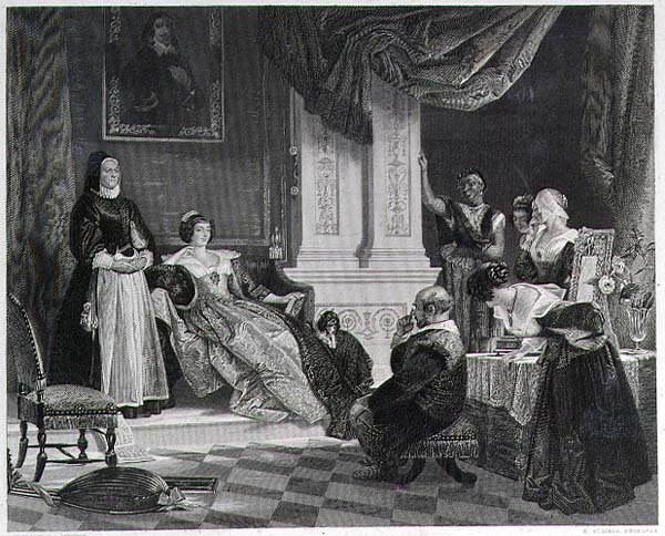 Sancho och hertiginnan, graverad av R. Staines (gravyr) (se även 15321) av Charles Robert (after) Leslie