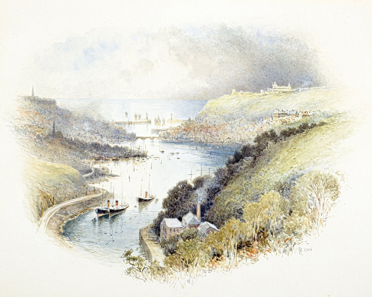 Whitby, Yorkshire (akvarell) av Charles Robertson
