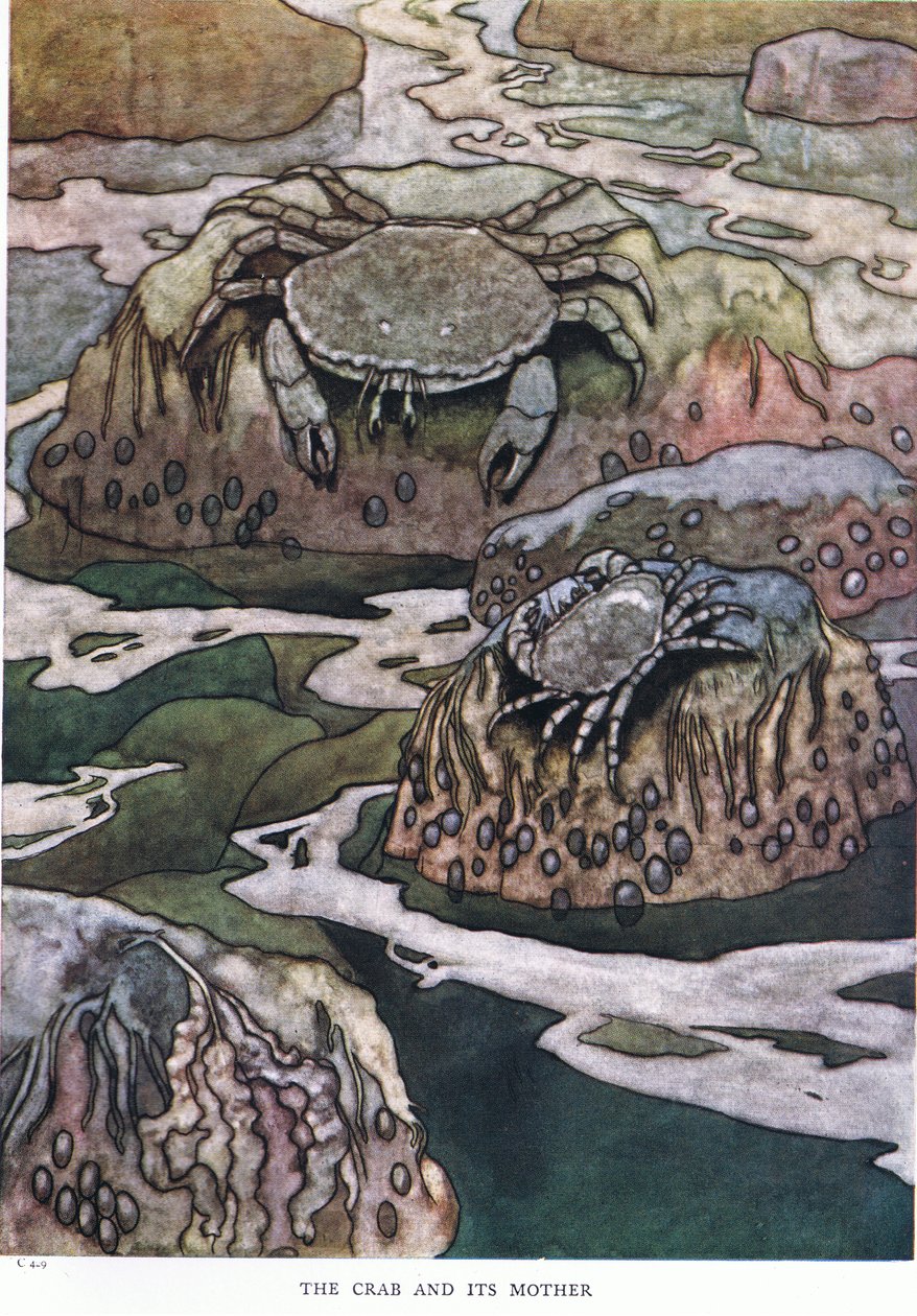 Krabban och dess mamma, 1930-tal av Charles Robinson