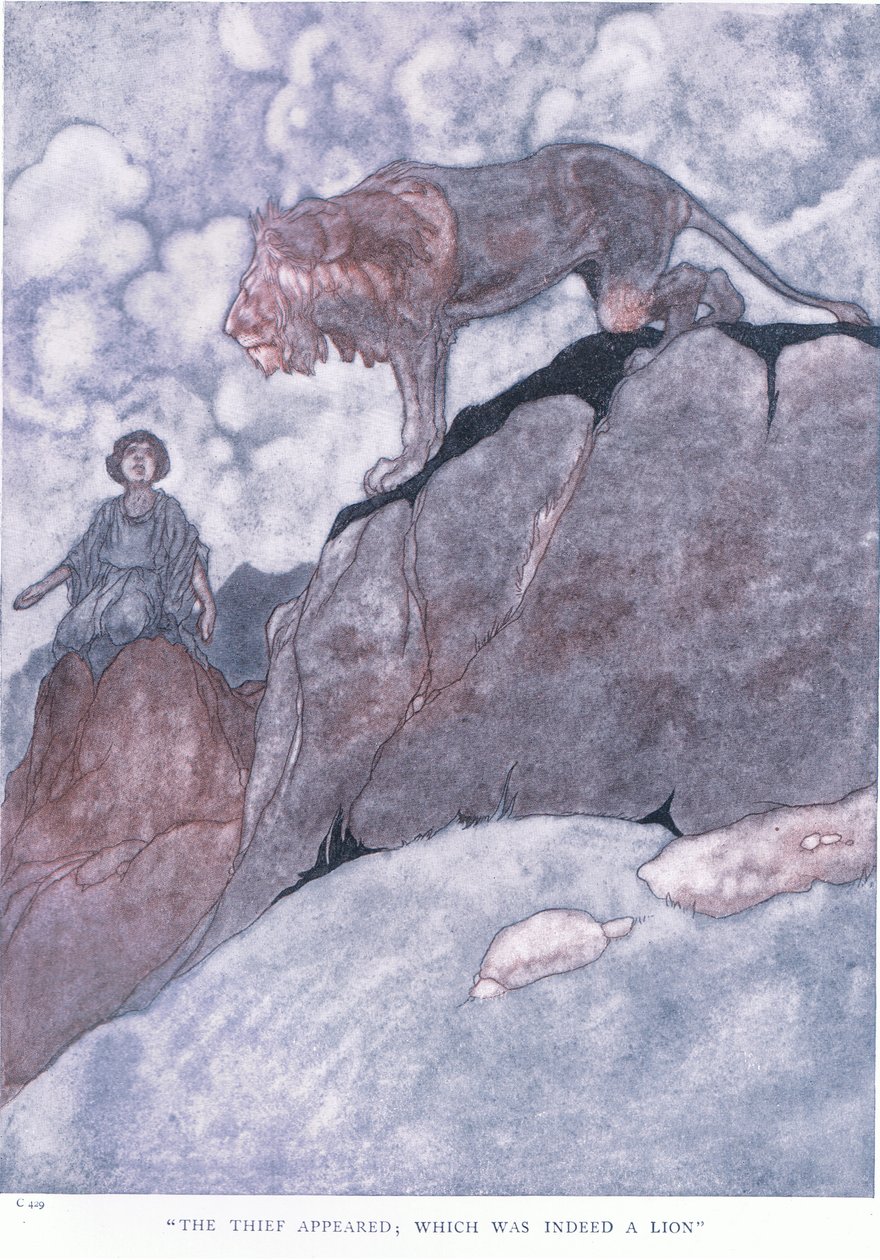 Tjuven dök upp; som verkligen var ett lejon, 1930-talet av Charles Robinson