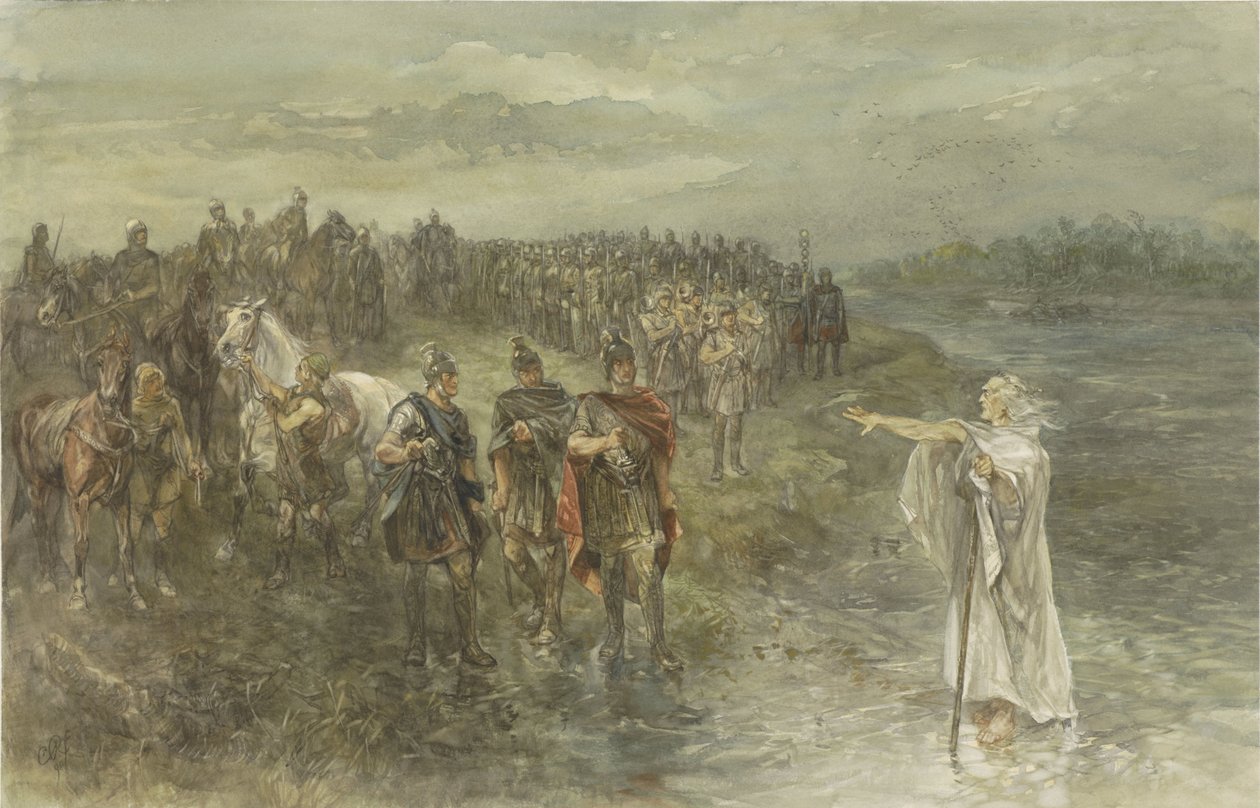 Den romerske generalen Drusus och den germanske spåmannen av Charles Rochussen