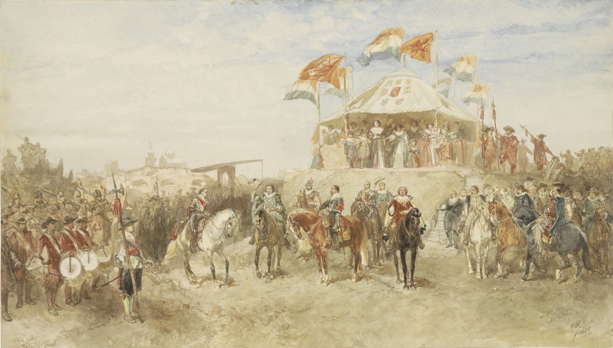Den spanska garnisonens avgång från Den Bosch efter kapitulationen till Frederik Hendrik 1629 av Charles Rochussen