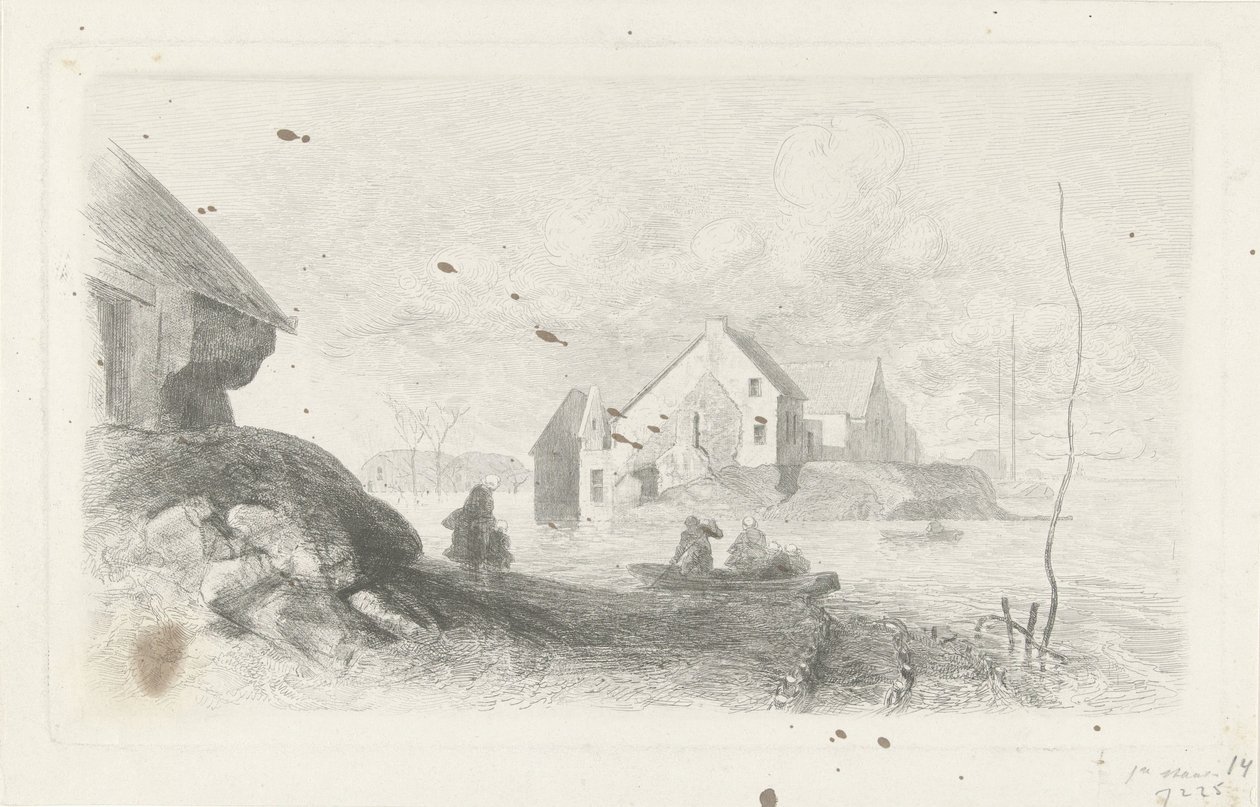 Översvämning vid Lith Flood disaster 1855 (serietitel) av Charles Rochussen