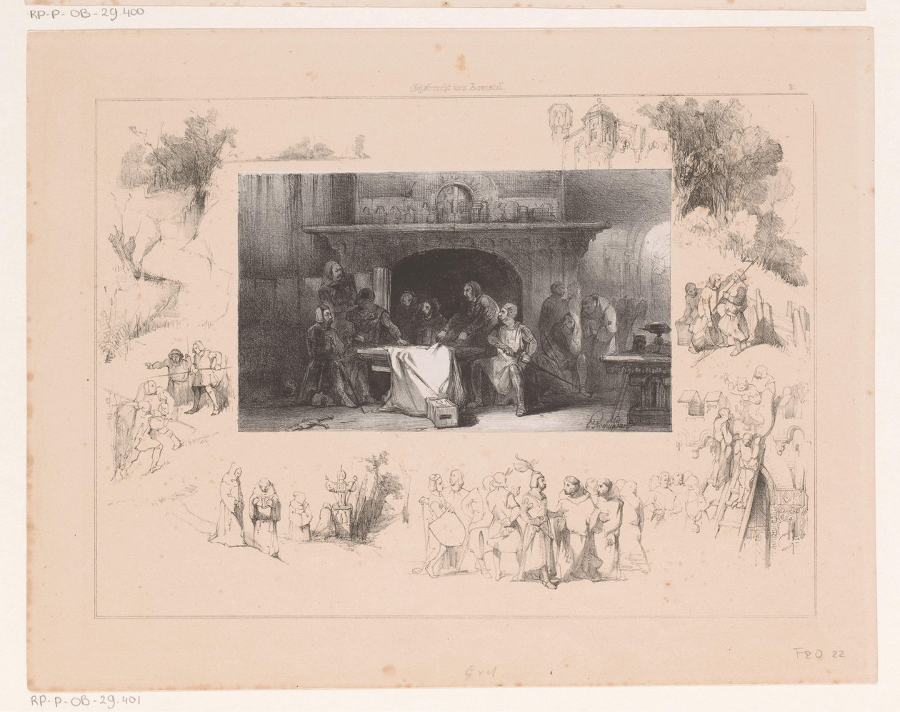 Riddare runt ett bord av Charles Rochussen