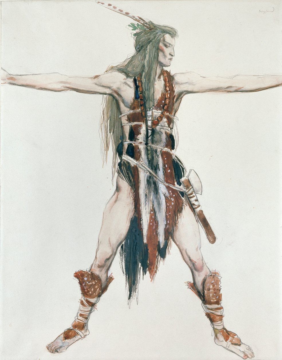 Kostymdesign för Siegfried, c1850-1880 av Charles S Ricketts