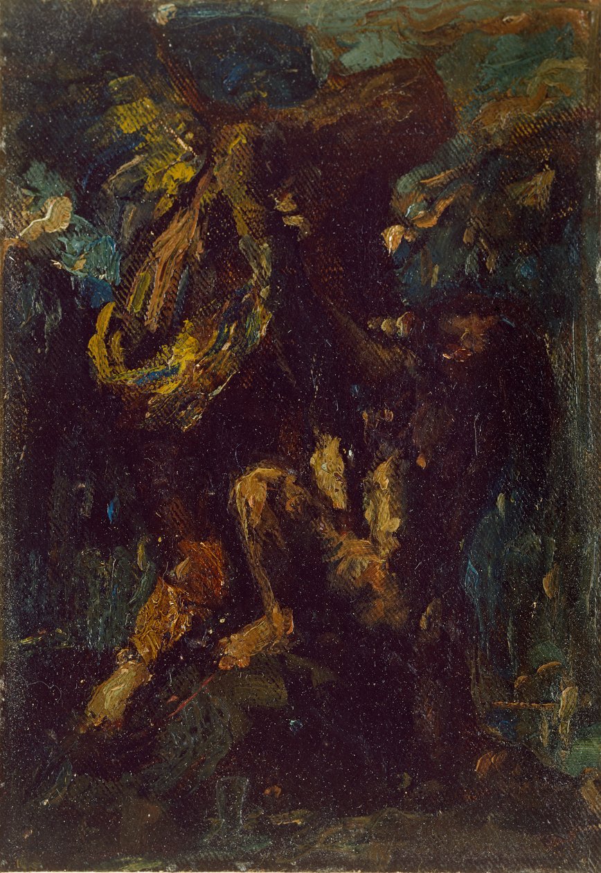 Jakob brottas med ängeln, 1800-talet av Charles S Ricketts
