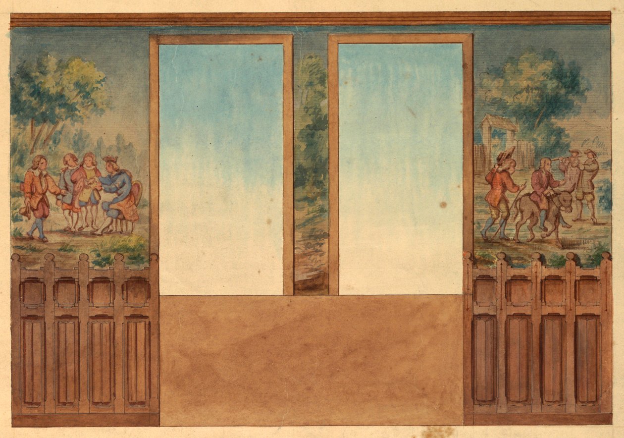 Design för Portion of Stairway, Château-sur-Mer, Newport, Rhode Island av Charles Salagnad, French