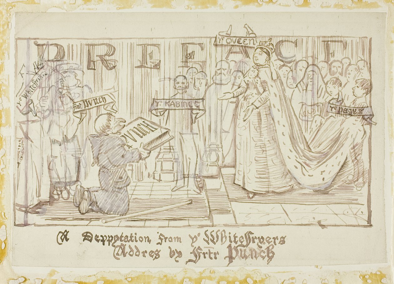 En deputation från Whitefriars av Charles Samuel Keene