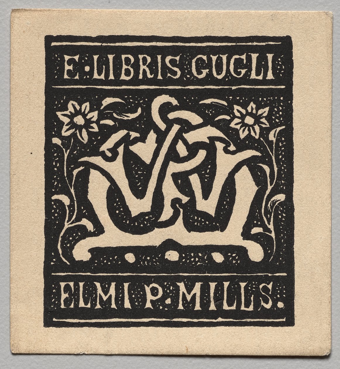 Bokskylt: Elmi P. Mills av Charles Samuel Keene