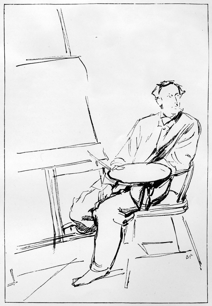 John Everett Millais 1829-1896, brittisk konstnär, 1898. av Charles Samuel Keene