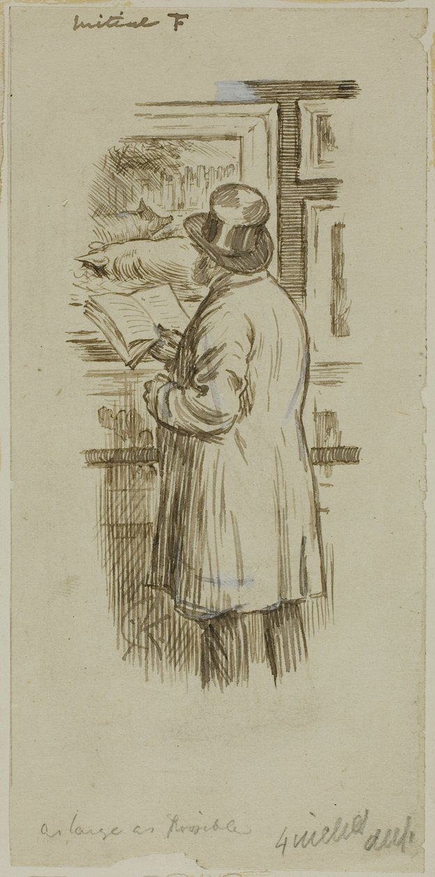 Man på utställning av Charles Samuel Keene