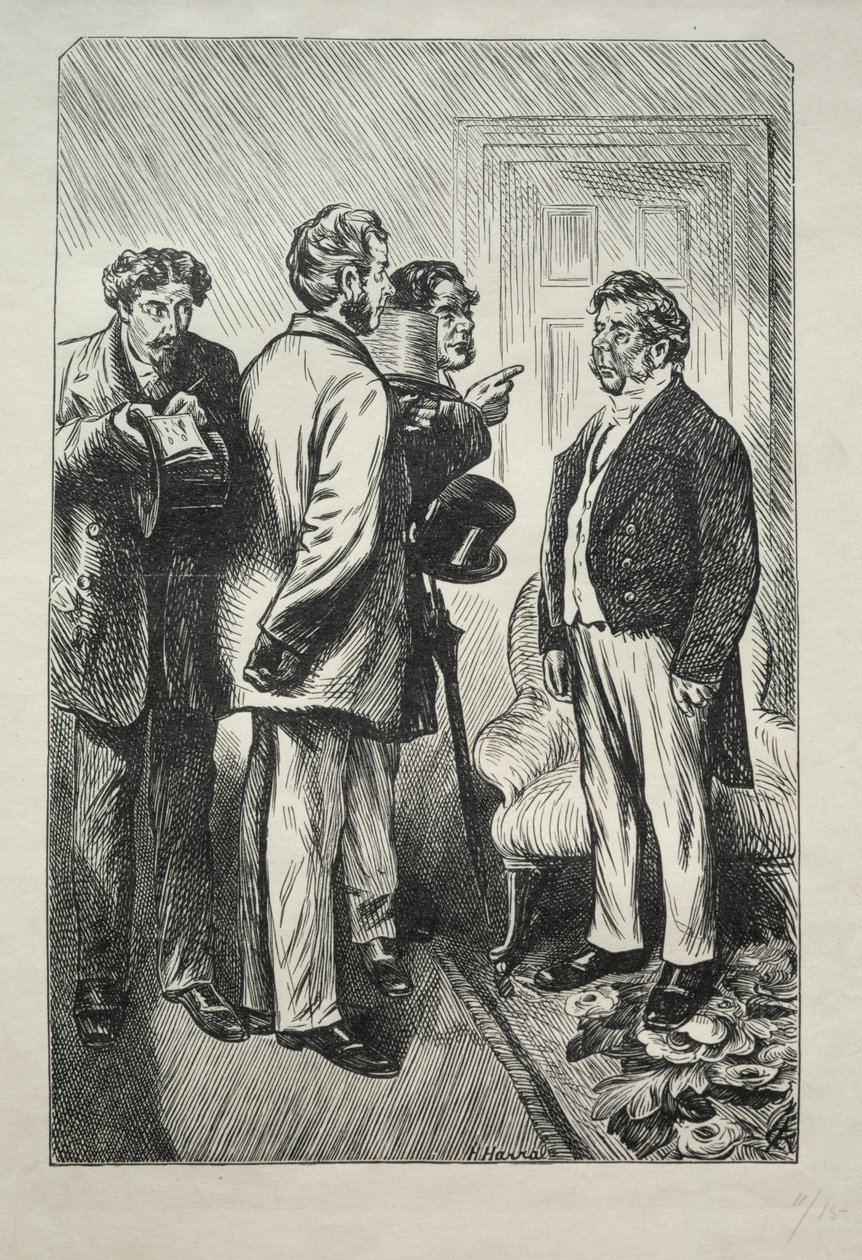 Vår julkalkon, Mr. Bobsby bekymrad av Charles Samuel Keene