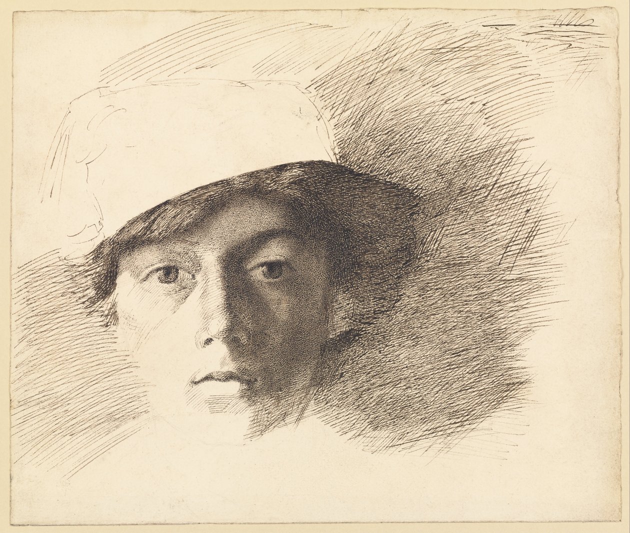 Självporträtt av Charles Samuel Keene