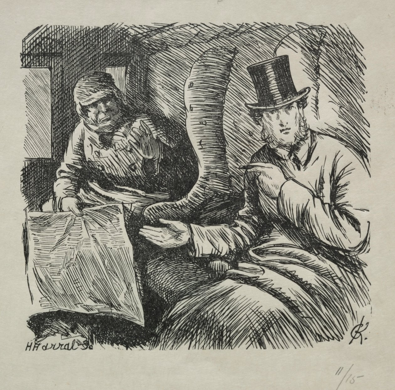 Rökning strängt förbjuden, 1868. av Charles Samuel Keene
