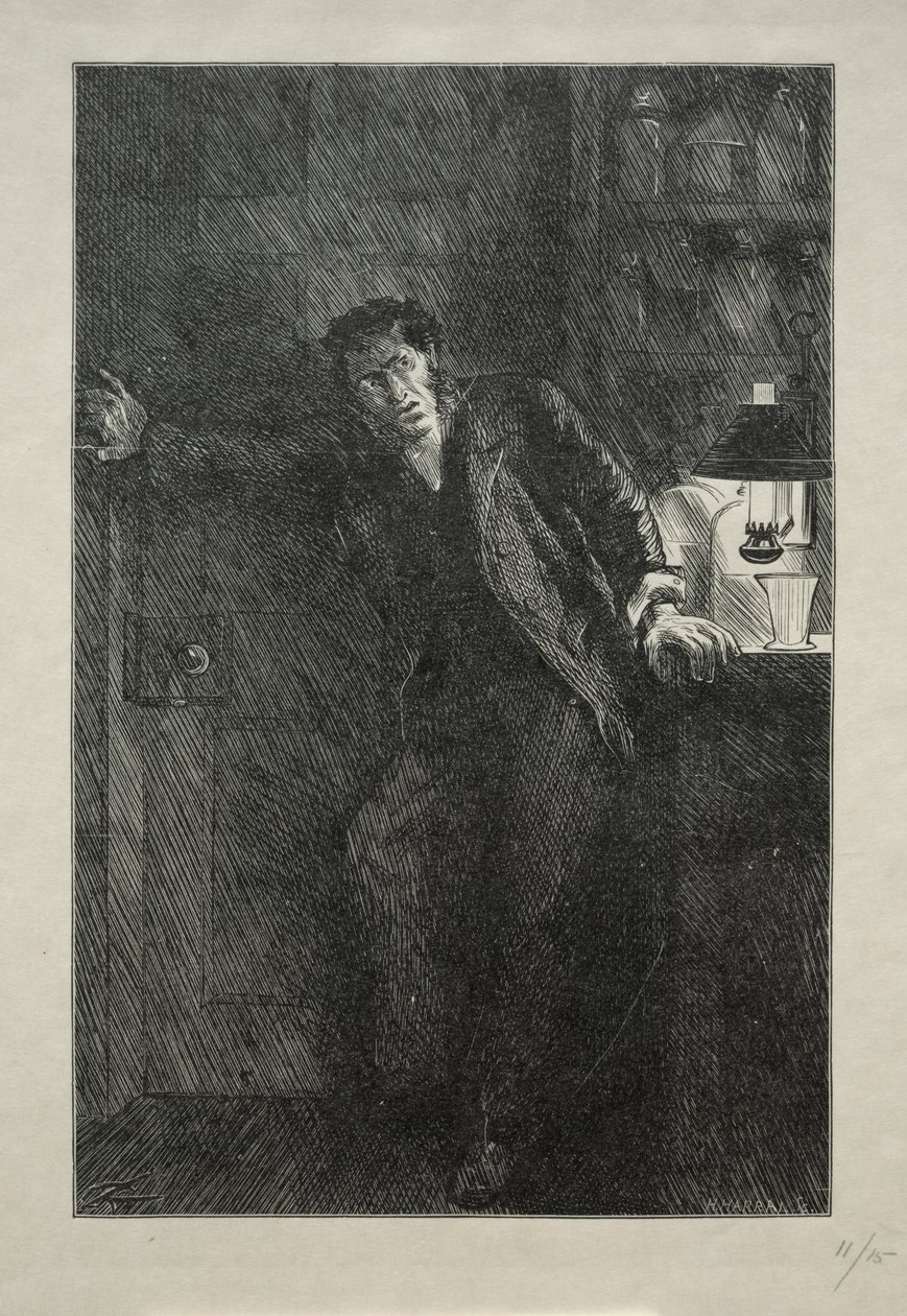 Kappan med pälsfodret, 1869. av Charles Samuel Keene