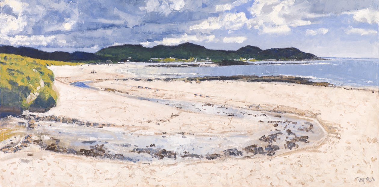 Beach Stream, Sanna, 2017 (olja på duk) av Charles Simpson