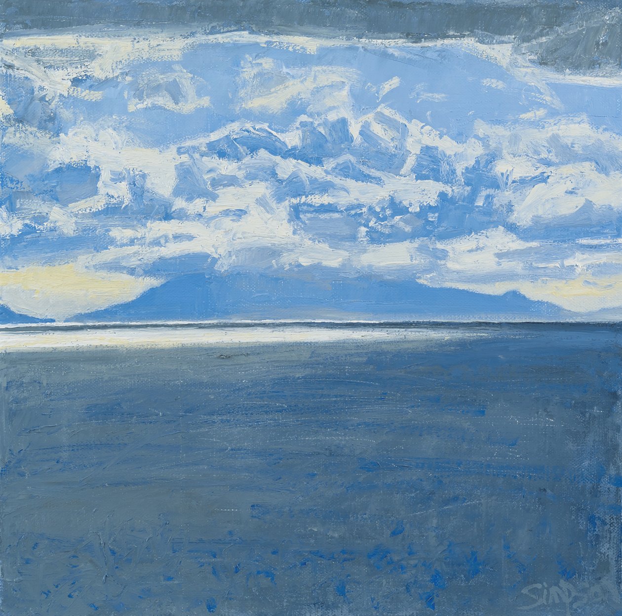 Dark Sea, Rum, 2015 (olja på duk) av Charles Simpson