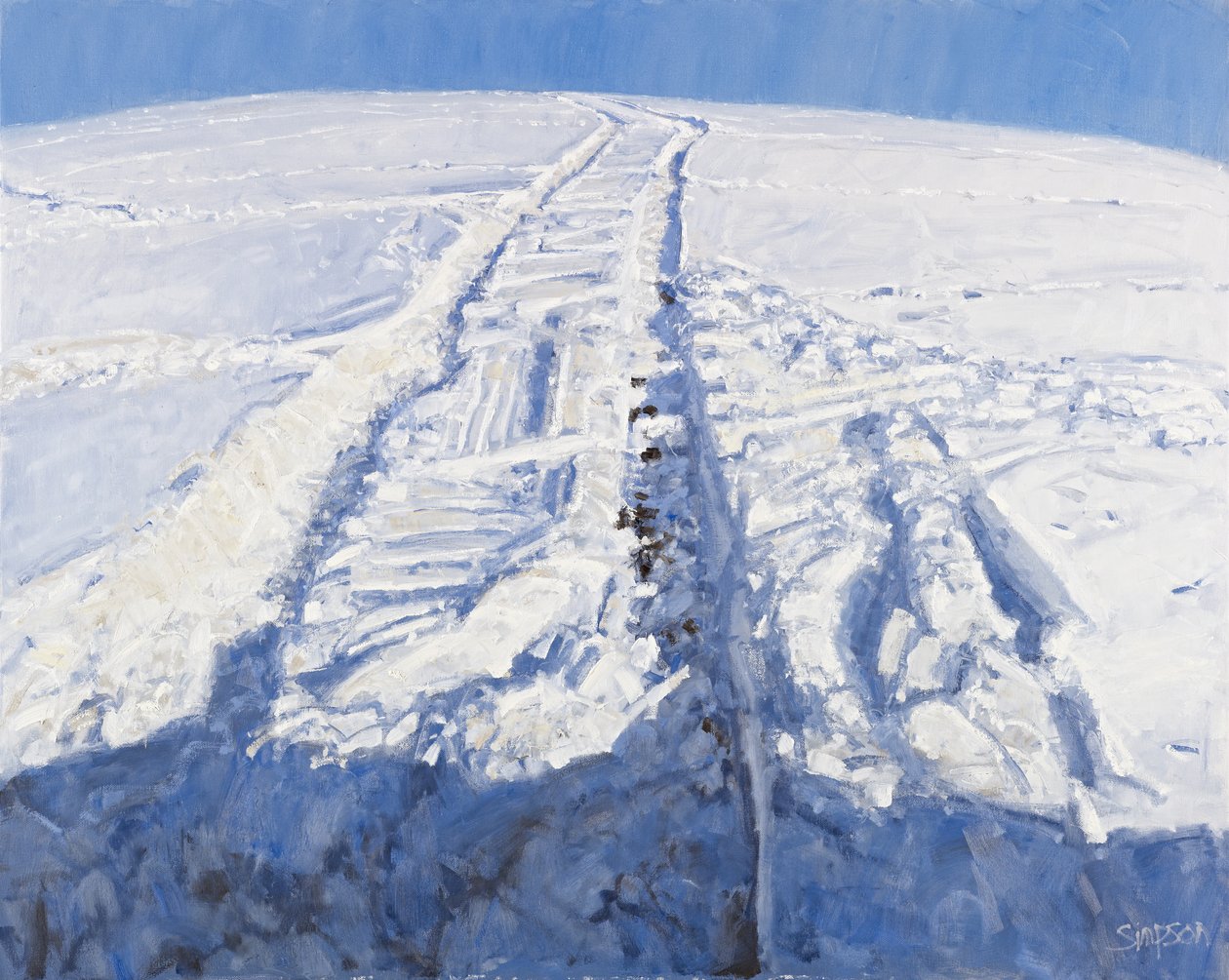 Deep Snow, 2010 (olja på duk) av Charles Simpson