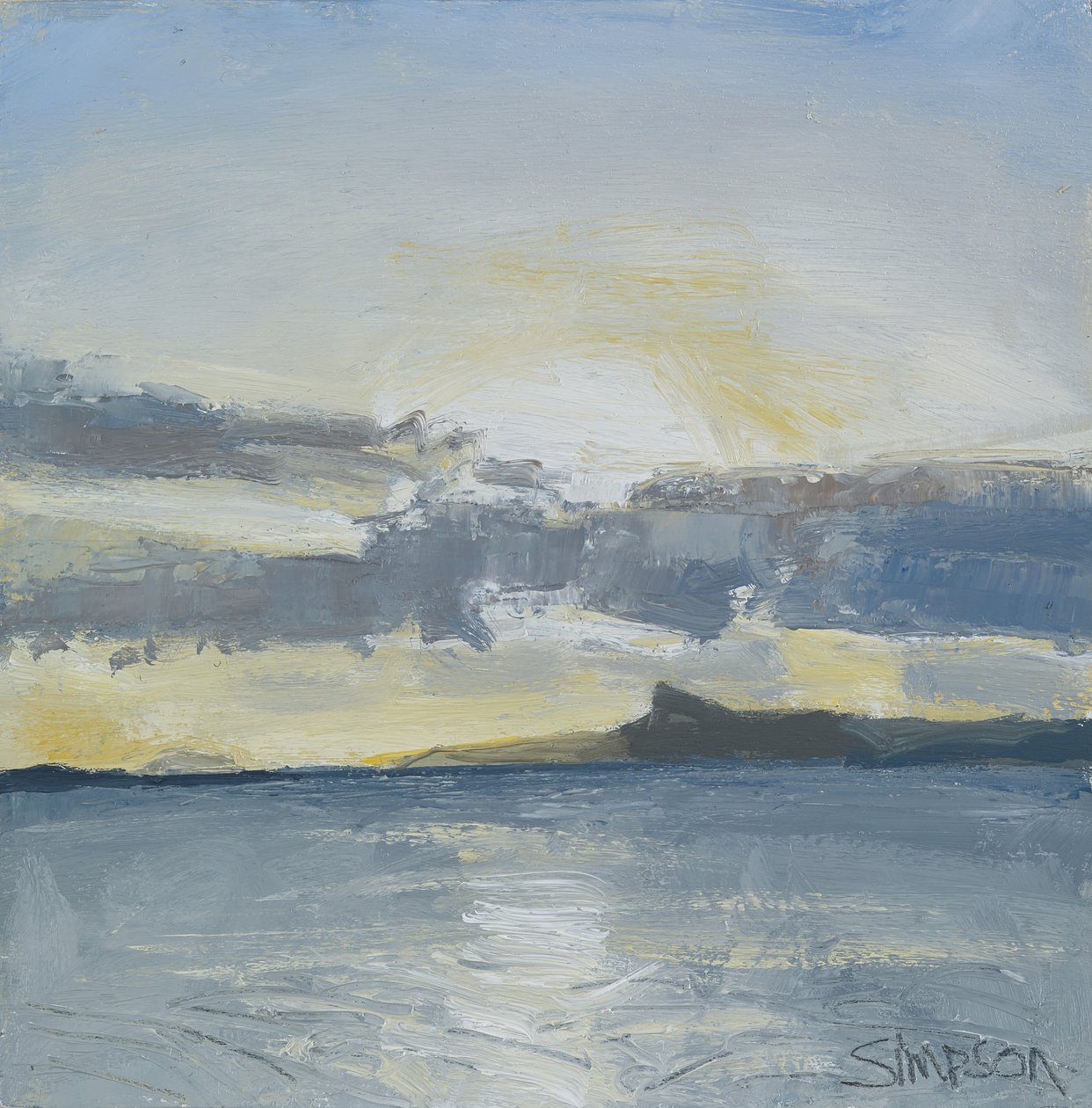 Eigg, 2013 (olja på duk) av Charles Simpson