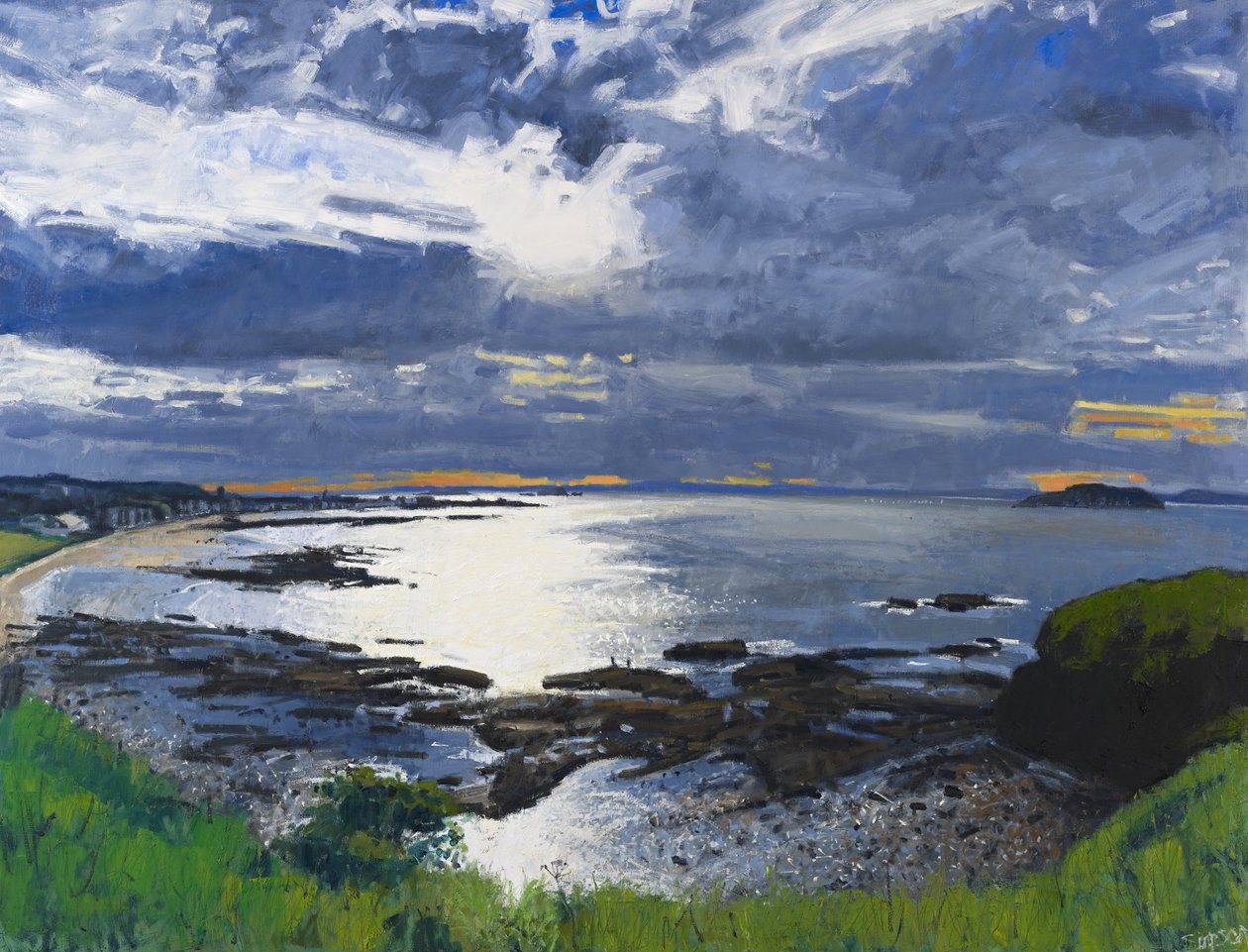 Evening, North Berwick, 2012 (olja på duk) av Charles Simpson
