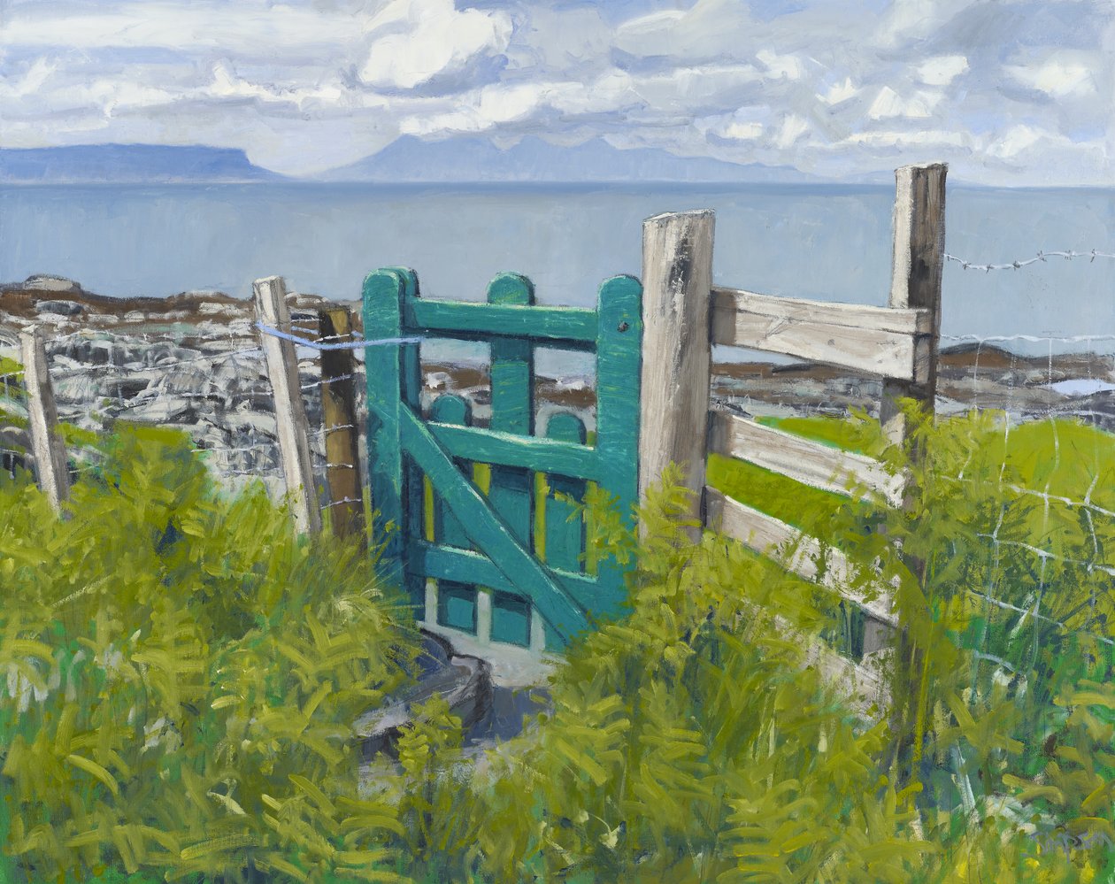 Gate, 2012 (olja på duk) av Charles Simpson