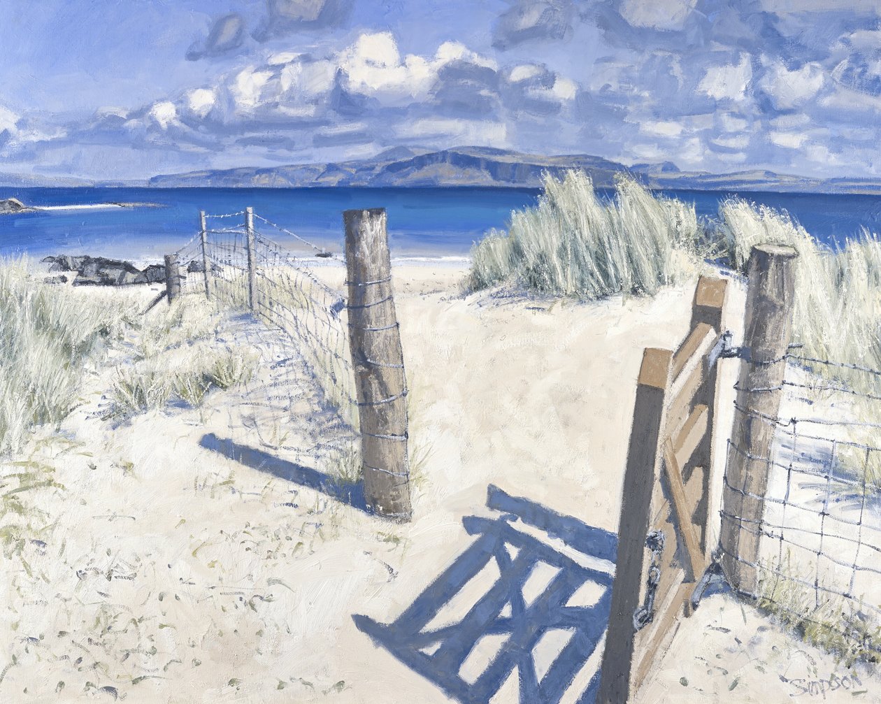 Gate to the North Beach, 2013 (olja på duk) av Charles Simpson