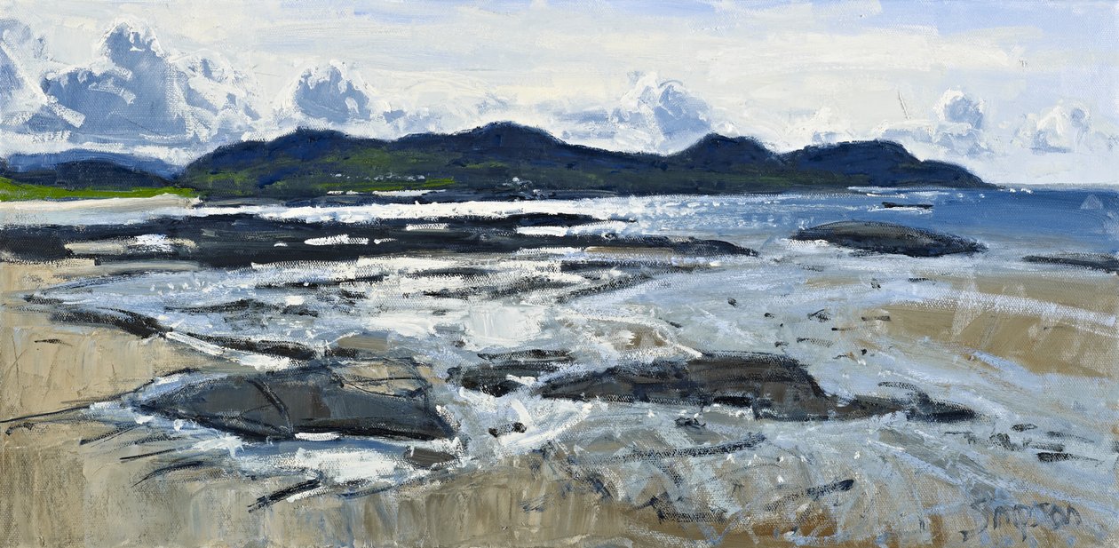 Low Tide, Portuairk, 2010 (olja på duk) av Charles Simpson