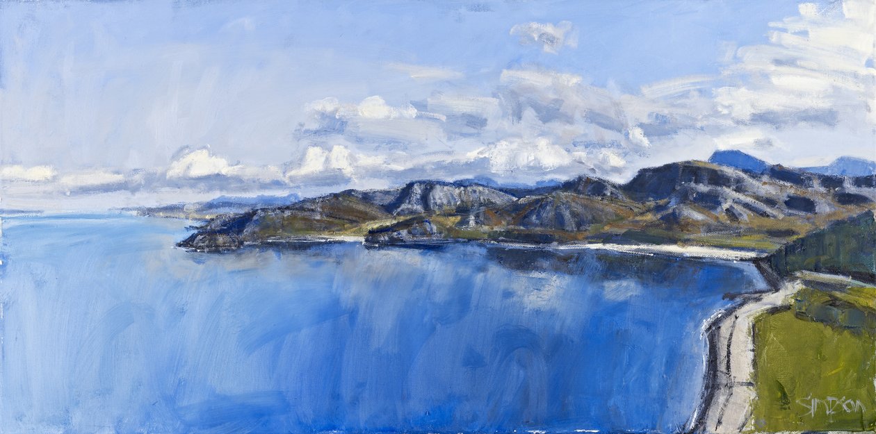 Sea Reflections, Gruinard, 2011 (olja på duk) av Charles Simpson