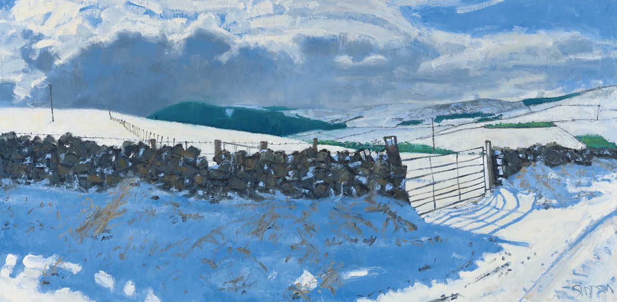 Snölandskap, början av mars, 2014 (olja på duk) av Charles Simpson