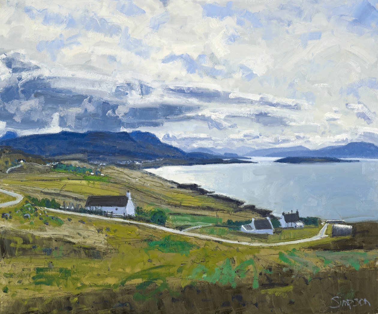 Towards Ben Mor Coigach, 2011 (olja på duk) av Charles Simpson