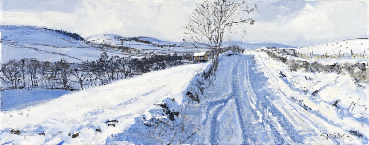 Winter Valley, 2011 (olja på duk) av Charles Simpson