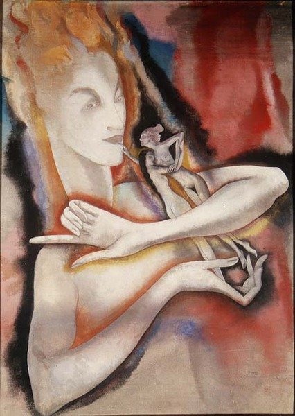Andligt skydd, ca 1926-28 (tempera på duk) av Charles Sims