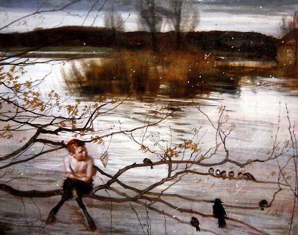 The Beautiful is Fled, ca 1900 (olja på panel) av Charles Sims