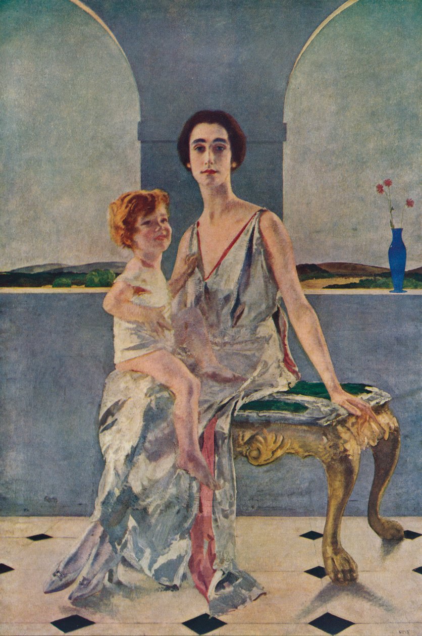 Grevinnan av Rocksavage och hennes son, 1922 1935 av Charles Sims
