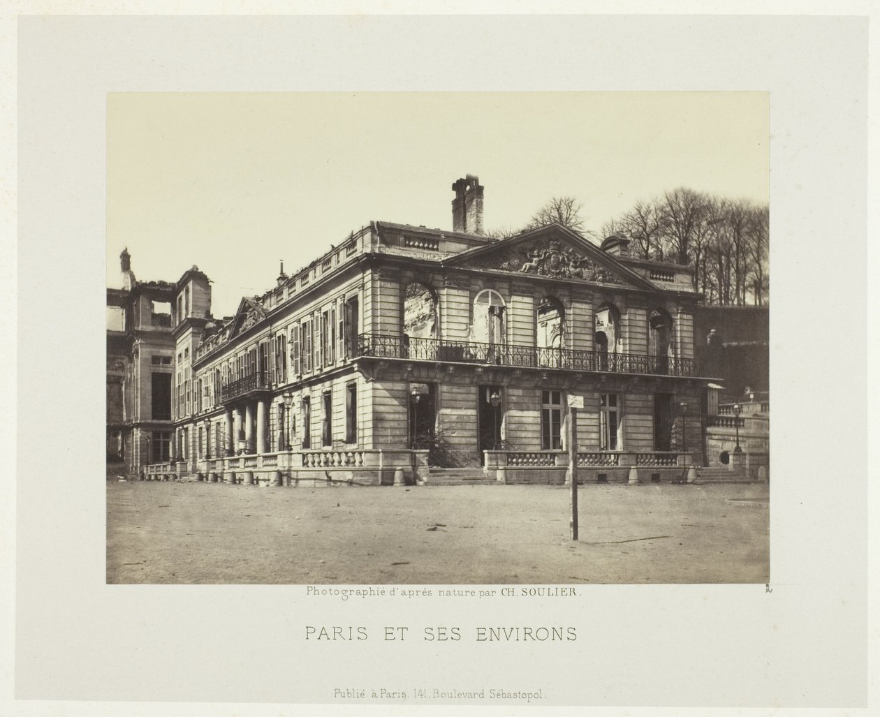 Palais de Saint-Cloud, från serien "Paris och dess omgivningar" (Paris and its environs) av Charles Soulier