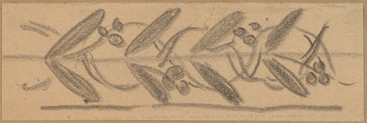 Studera för en gränsdesign av Charles Sprague Pearce