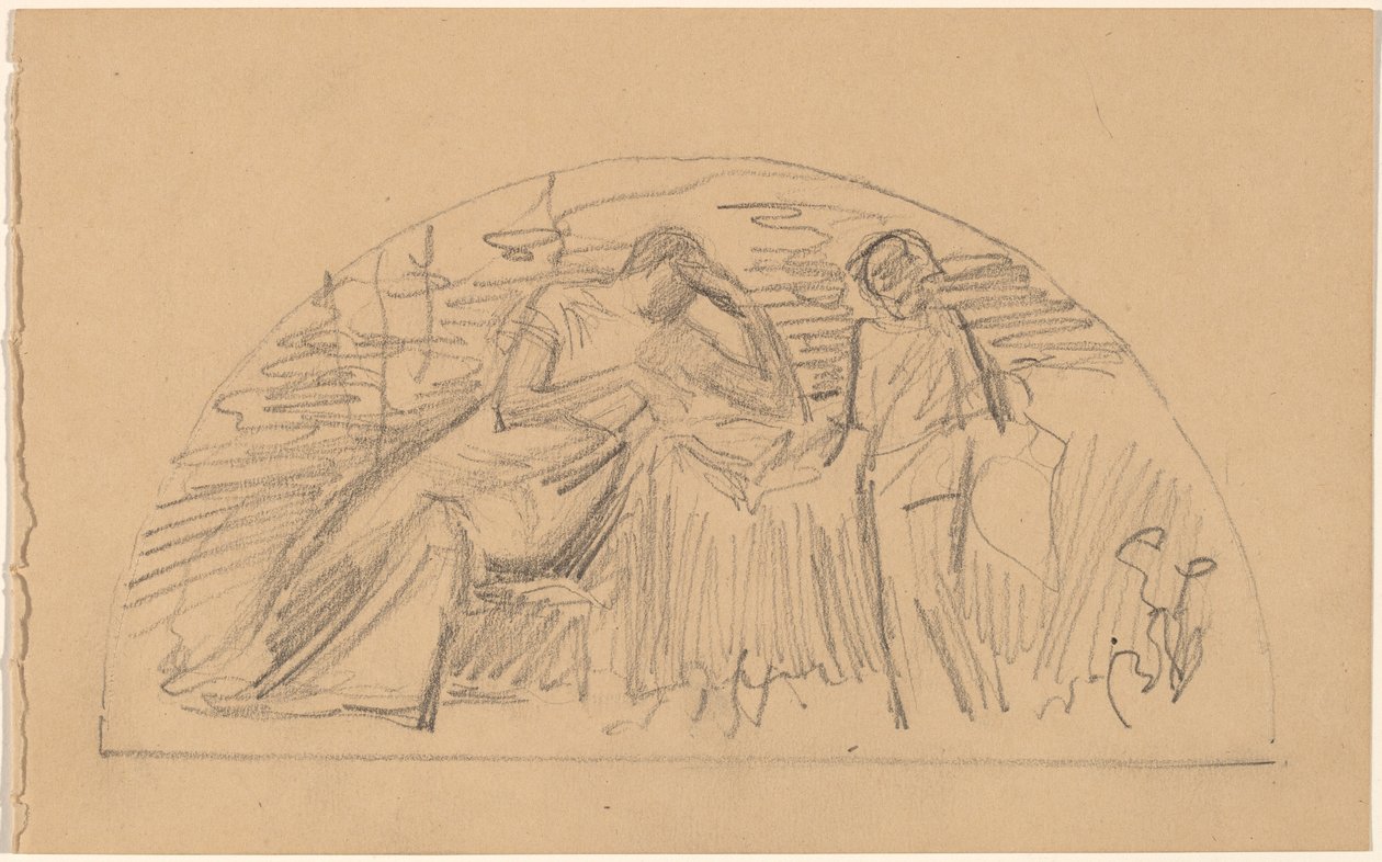 Studera för en Lunett av Charles Sprague Pearce