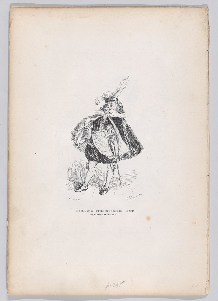 Han har var och en av dem, som de säger i tidskrifterna ägnade åt de sköna konsterna från Scen..., ca. 1837-47. av Charles Tamisier