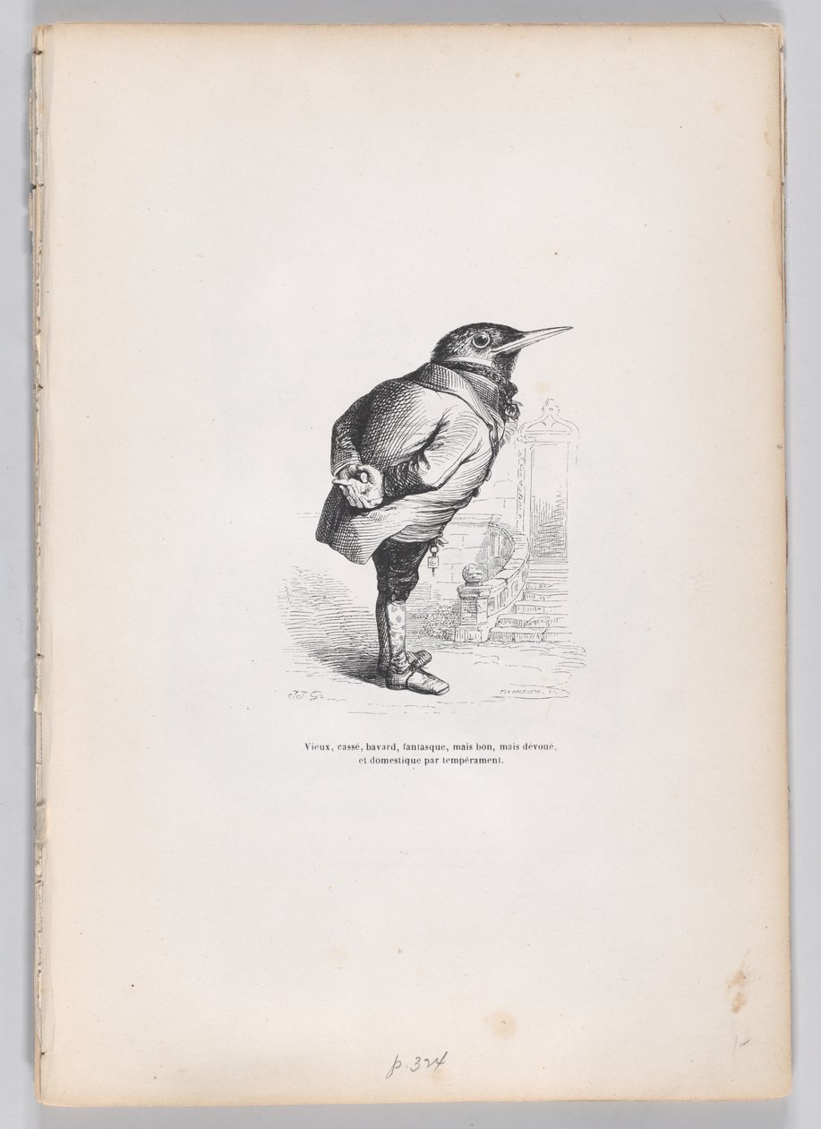 Gammal, trasig, uttjatad, nyckfull, men ändå bra, men ändå hängiven och inhemsk i temperament..., ca. 1837-47. av Charles Tamisier