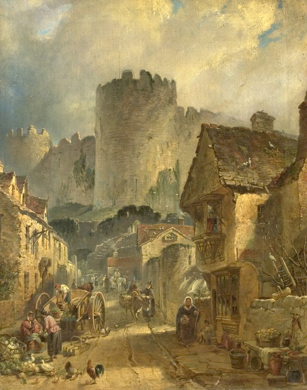 Conway Castle, North Wales, 1861 av Charles Tattershall I Dodd