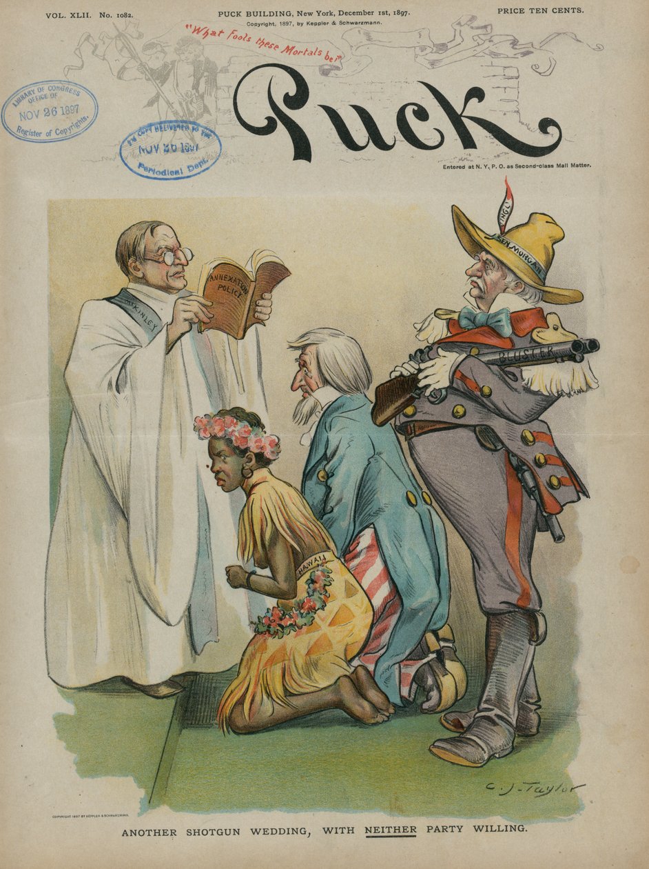 Ännu ett hagelgevärsbröllop, där ingen av parterna ville, 1897 av Charles Taylor
